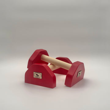 VertiParallettes™ – Handmade Wooden Parallettes - Strawberry Red