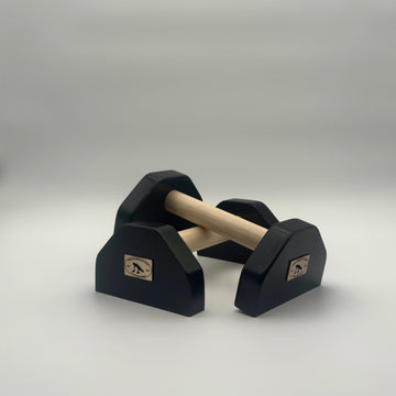 VertiParallettes™ – Handmade Wooden Parallettes - Midnight Black