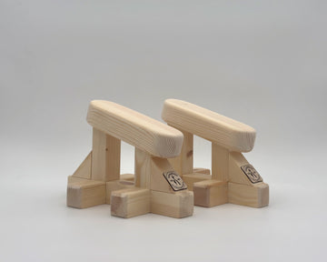 VertiFeet™ – Angled Training Foot Blocks - Natural Pine