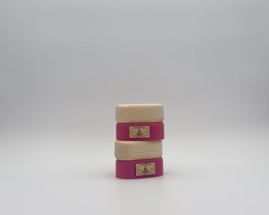 VertiBeans™ – Handmade Wooden Training Blocks - Raspberry Pink