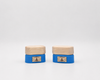 VertiBeans™ – Handmade Wooden Training Blocks - Lagoon Blue