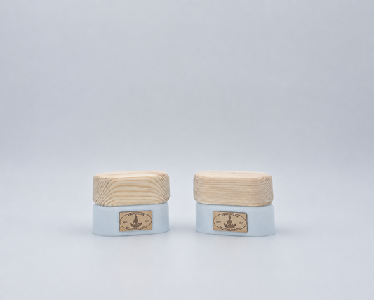 VertiBeans™ – Handmade Wooden Training Blocks - Powder Blue