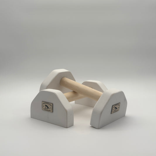 VertiParallettes™ – Handmade Wooden Parallettes - Cloud White