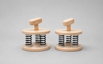 VertiWobbles™ – Handmade Balance & Strength Blocks - Natural Pine