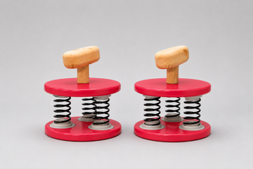 VertiWobbles™ – Handmade Balance & Strength Blocks - Strawberry Red